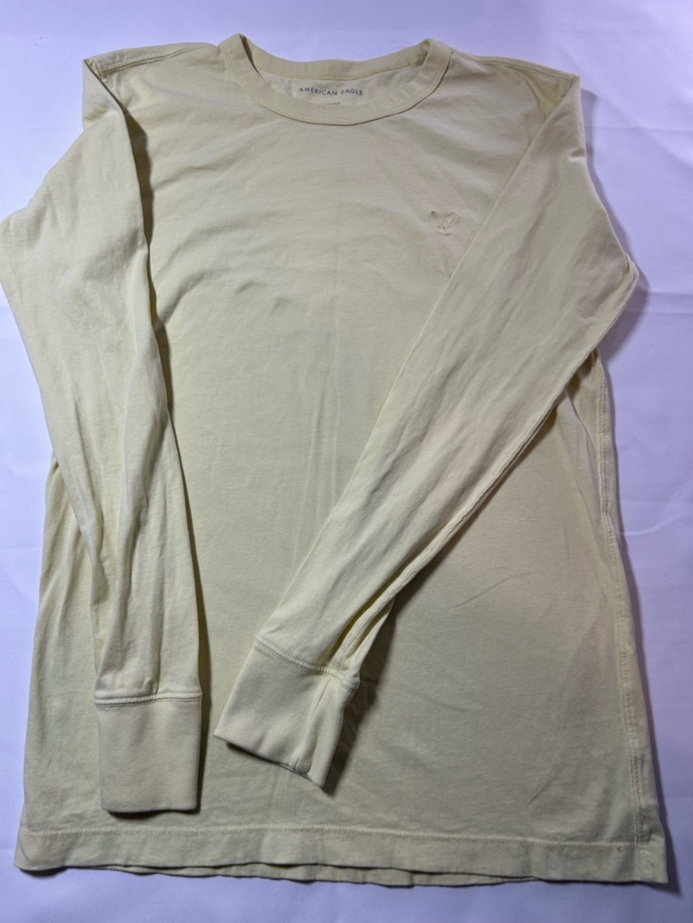 American Eagle Light Yellow Crewneck Tee